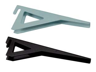 Mensole Reggipiano Per Cremagliera- - Mm.400 Nero Portata Kg.50 - 2 Pezzi Frasan