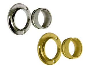 Reggitubo Per Armadio A Ghiera Svitabile- - Ø Mm.30, Cromato - 5 Pezzi