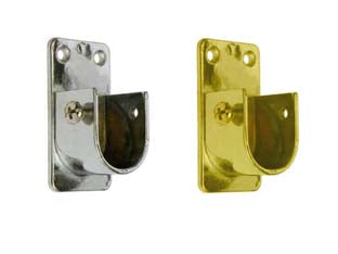 Reggitubo Laterale Ovale Per Armadio- - Mm.15X30, Oro Lucido - 10 Pezzi