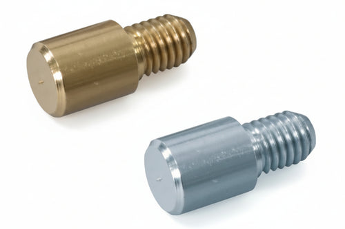 Mensolina Tonda Filettata- - Ø Mm.7 Con Filetto Ø Mm.5 Ma In Ottone Lucido - 100 Pezzi