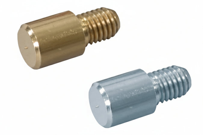 Mensolina Tonda Filettata- - Ø Mm.7 Con Filetto Ø Mm.5 Ma In Ottone Nichelato - 100 Pezzi