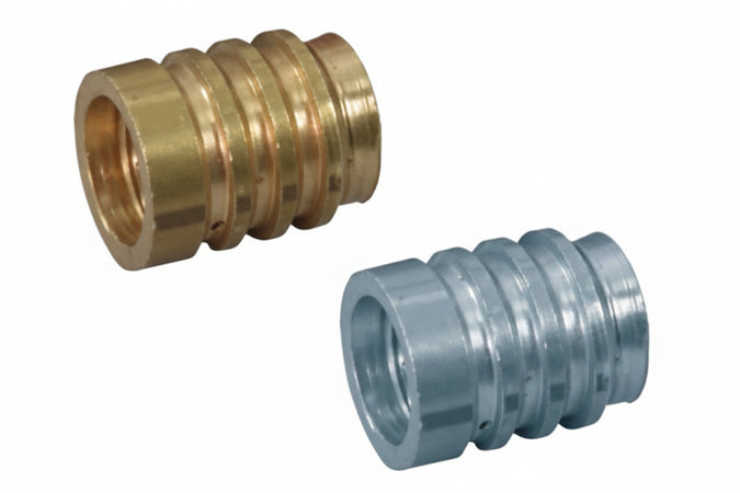 Bussolette Filettate- - Ø Mm.10X14 Con Filetto Ø 6 Ma In Ottone Lucido - 100 Pezzi