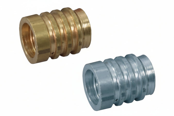 Bussolette Filettate- - Ø Mm.15X18 Con Filetto Ø 10 Ma Ottone Lucido - 50 Pezzi