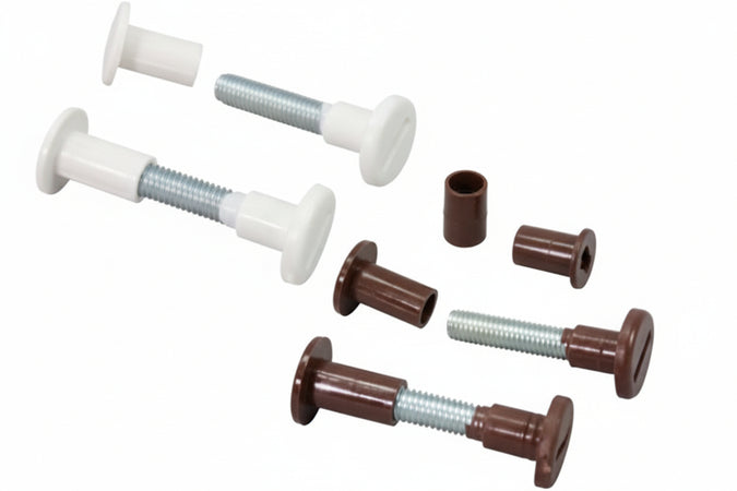 Viti Di Giunzione In Nylon E Acciaio Zincato- - Lunghezza Mm.30/40 Bianche - 50 Pezzi