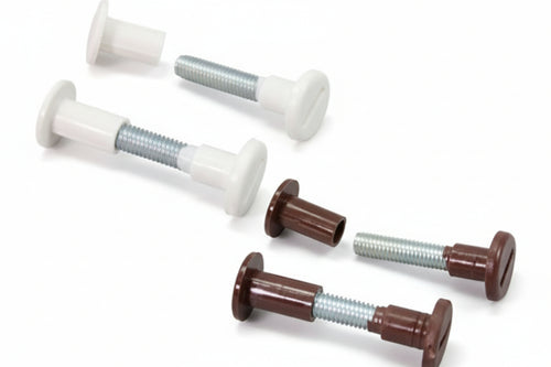 Viti Di Giunzione In Nylon E Acciaio Zincato- - Lunghezza Mm.30/40 Marroni - 50 Pezzi