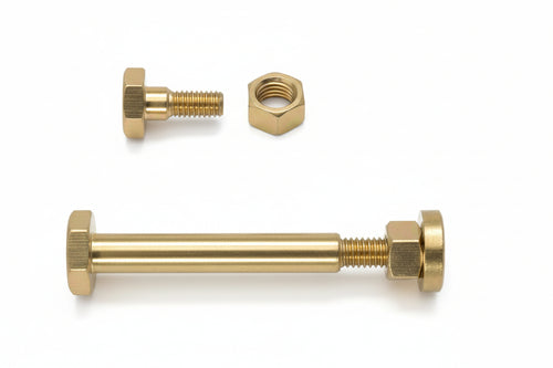 Viti A Cannocchiale In Ottone- - Ø Mm.6X25H. - Testa Ø Mm.12 - Vite Ø.Mm.5X11 Ma - 25 Pezzi