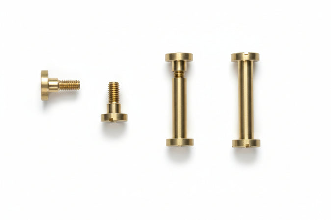 Viti A Cannocchiale In Ottone- - Ø Mm.6X40H. - Testa Ø Mm.12 - Vite Ø.Mm.5X11 Ma - 25 Pezzi