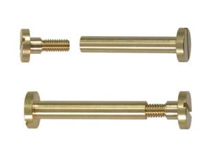 Viti A Cannocchiale In Ottone- - Ø Mm.6X50H. - Testa Ø Mm.12 - Vite Ø.Mm.5X11 Ma - 10 Pezzi