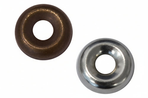 Orli Sottovite- - Ø Est.Mm.12 - Foro Ø Int.Mm.4,3 Ferro Nichelato - 1000 Pezzi