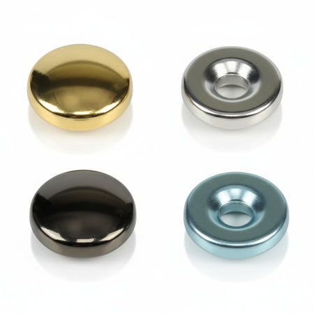 Borchie Copriviti Bombate- - Ø Mm.12 Ottone Lucido - 200 Pezzi