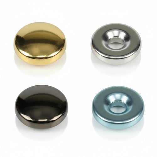 Borchie Copriviti Bombate- - Ø Mm.12 Ottone Lucido - 200 Pezzi
