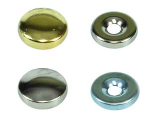 Borchie Copriviti Bombate- - Ø Mm.16 Ottone Lucido - 200 Pezzi