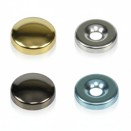 Borchie Copriviti Bombate- - Ø Mm.18 Ottone Lucido - 200 Pezzi