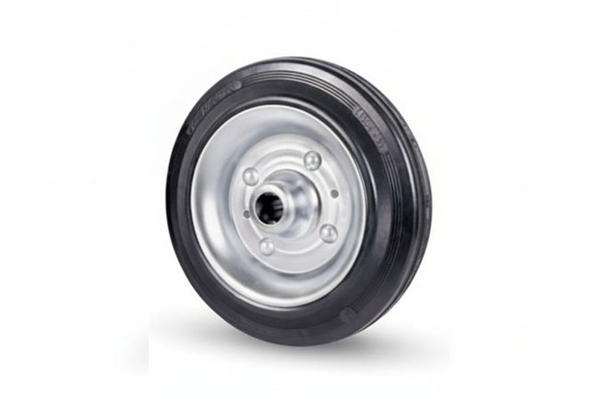 Ruote Industriali In Gomma 112 Ø Mm.160X40 Foro Ø Mm.20 Port. Kg.150 Avo