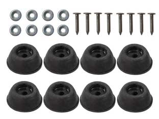 Paracolpi Conici Alti Neri- - Ø Mm.25X10H. - 50 Blister