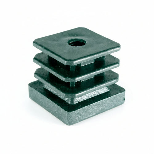 Puntali Alettati E Filettati Interni Per Tubo Quadro- - Mm.30X30X27H. - Filetto Interno Mm.8 - 10 Pezzi