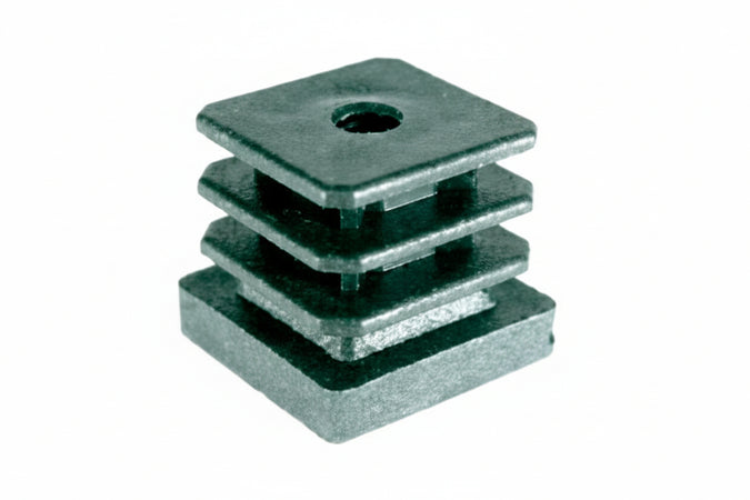 Puntali Alettati E Filettati Interni Per Tubo Quadro- - Mm.40X40X30H. - Filetto Interno Mm.10 - 10 Pezzi