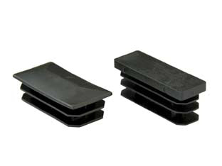 Puntali Alettati Interni Per Tubo Rettangolare- - Mm.20X60X25H. Base Piatta - 50 Pezzi