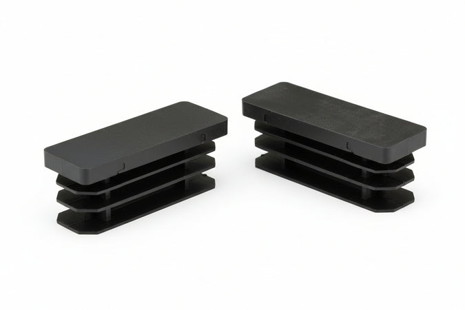 Puntali Alettati Interni Per Tubo Rettangolare- - Mm.20X60X25H. Base Piatta - 50 Pezzi