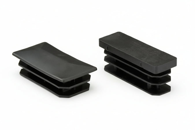 Puntali Alettati Interni Per Tubo Rettangolare- - Mm.30X60X26H. Base Piramidale - 50 Pezzi