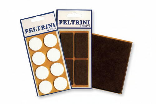 Feltrini Adesivi- - Tondi Ø Mm.16 Colore Bianco - 50 Blister Cp