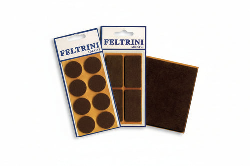 Feltrini Adesivi- - Tondi Ø Mm.22 Colore Bianco - 50 Blister Cp