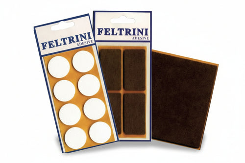 Feltrini Adesivi- - Tondi Ø Mm.30 Colore Bianco - 50 Blister Cp