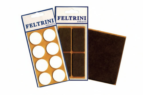 Feltrini Adesivi- - Quadri Mm.50X100 Colore Bianco - 50 Blister Cp