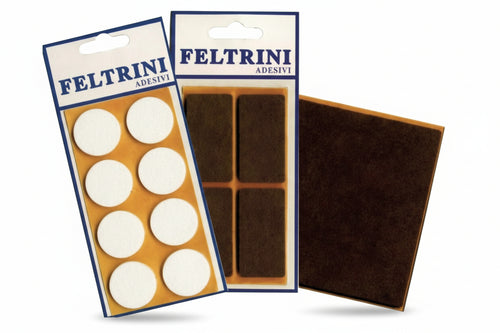Feltrini Adesivi- - Quadri Mm.100X100 Colore Bianco - 50 Blister Cp