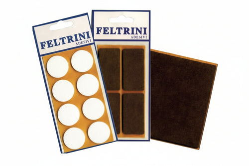 Feltrini Adesivi- - Tondi Ø Mm.16 Colore Marrone - 50 Blister Cp