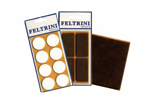Feltrini Adesivi- - Tondi Ø Mm.18 Colore Marrone - 50 Blister Cp