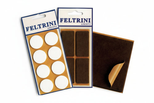 Feltrini Adesivi- - Tondi Ø Mm.22 Colore Marrone - 50 Blister Cp
