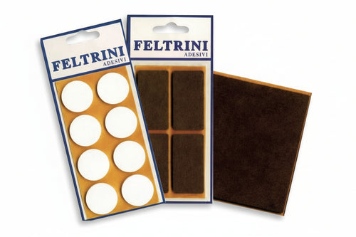 Feltrini Adesivi- - Tondi Ø Mm.24 Colore Marrone - 50 Blister Cp