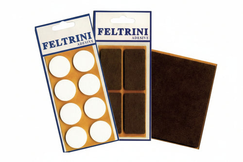 Feltrini Adesivi- - Tondi Ø Mm.26 Colore Marrone - 50 Blister Cp