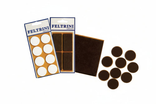 Feltrini Adesivi- - Tondi Ø Mm.28 Colore Marrone - 50 Blister Cp