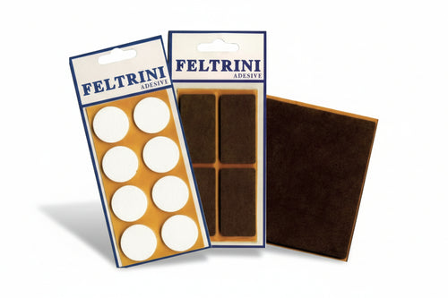 Feltrini Adesivi- - Quadri Mm.25X25 Colore Marrone - 50 Blister Cp