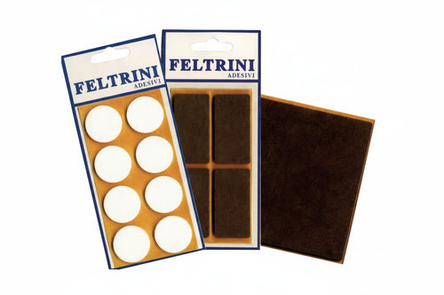 Feltrini Adesivi- - Quadri Mm.30X30 Colore Marrone - 50 Blister Cp