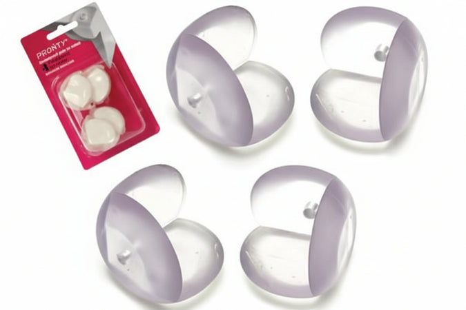 Paraspigolo Angolare Adesivo Trasparente- - Mm.33X33 - In Bl.4 Pz. - 12 Blister