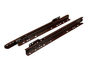 Guide Scorrevoli Per Cassetti Con Rulli Teflon Marroni- - Cm.60 (Art.4001 61 3) - 1 Paio Omge