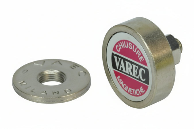 Cricchetti Magnetici A Pasticca Con Vite- - Ø Mm.14X5,5H. Attrazione Kg.1,5 (Rpv14) - 24 Pezzi Varec