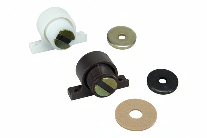 Cricchetti Magnetici Regolabili- - Mm.27X15X17H. Attraz. Kg.2,5 Bianco (Rms12) - 12 Pezzi Varec