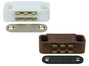 Cricchetti Magnetici Medi- - Mm.40X15X12,5H. Attrazione Kg.5 Bianco Uc12 - 12 Pezzi Varec