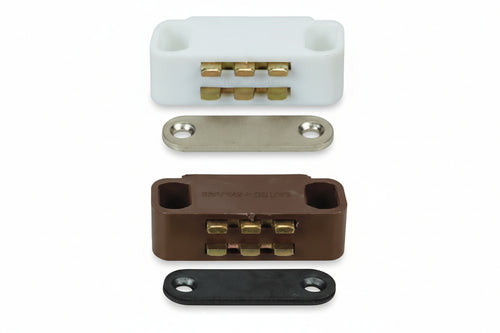 Cricchetti Magnetici Medi- - Mm.45X18X15H. Attrazione Kg.7 Marrone Uc14 - 12 Pezzi Varec