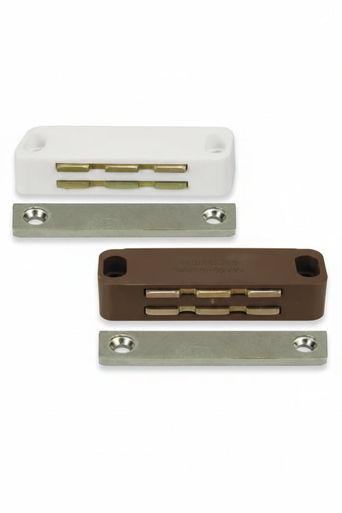Cricchetti Magnetici Grandi- - Mm.74X20X16H. Attrazione Kg.14 Marrone Uc20 - 12 Pezzi Varec