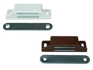 Cricchetto Magnetico Rettangolare Grande- - Mm.65X20X15H., In Plastica Marrone - 50 Pezzi