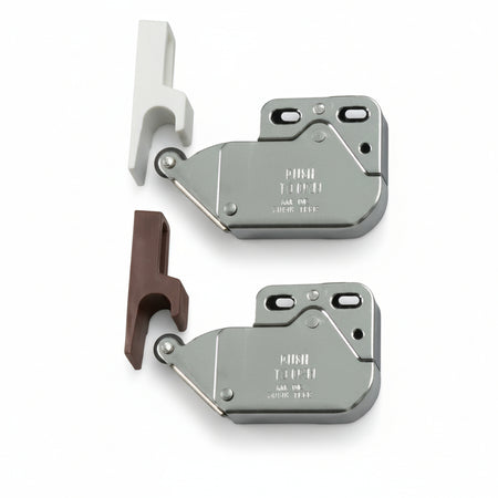 Cricchetto A Spinta Mini Latch Con Riscontro- - Mm.36X28X11 - Marrone - 50 Pezzi Borsani