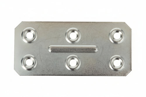 Piastra Di Giunzione Rettangolare 6 Fori- - Mm.86X40 Spessore Mm.1 - 100 Pezzi
