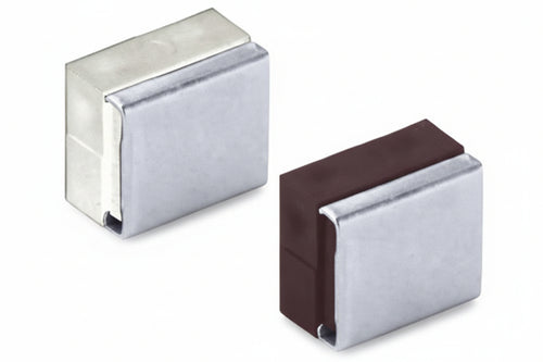 Giunzioni Di Assemblaggio Con Piastra- - Mm33X18X29H. Plastica Colore Bianco - 10 Pezzi