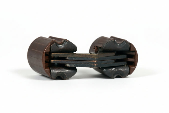 Cerniere Invisibili Cilindriche In Acciaio Bronzato E Nylon Marrone- - Ø Mm.14 - Incasso Ø Mm.14X16,5P. (493) - 10 Pezzi Ceam