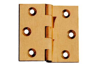 Cerniere Ottone Fresate Mezza Curva Zancate- - Mm.50X40 - 24 Pezzi